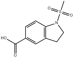 1-METHANESULFONYL-2,3-DIHYDRO-1 H-INDOLE-5-CARBOXYLIC ACID Structure