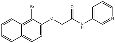 2-[(1-Bromo-2-naphthalenyl)oxy]-N-3-pyridinyl-acetamide 구조식 이미지