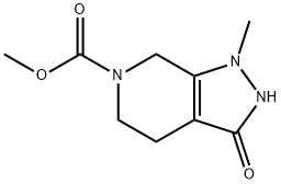 6H-PYRAZOLO[3,4-C]PYRIDINE-6-CARBOXYLIC ACID, 1,4,5,7-TETRAHYDRO-3-HYDROXY-1-METHYL-, METHYL ESTER Structure