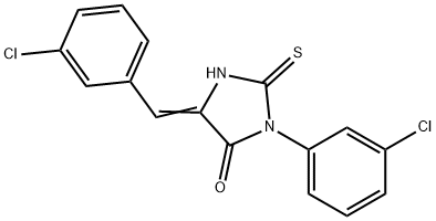 4-Imidazolidinone, 3-(3-chlorophenyl)-5-((3-chlorophenyl)methylene)-2- thioxo- 구조식 이미지