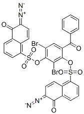4-benzoyl-2,6-dibromo-1,3-phenylene bis(6-diazo-5,6-dihydro-5-oxonaphthalene-1-sulphonate) 구조식 이미지