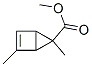 Bicyclo[2.1.0]pent-2-ene-5-carboxylic acid, 2,5-dimethyl-, methyl ester, Structure