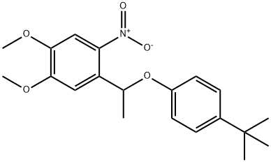 4-[1-[4-(tert-butyl)phenoxy]ethyl]-5-nitroveratrole 구조식 이미지