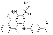 4-[[4-[(Acetyl)ethylamino]phenyl]amino]-1-amino-9,10-dihydro-9,10-dioxo-2-anthracenesulfonic acid sodium salt Structure