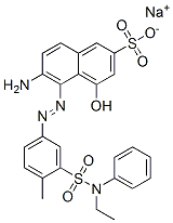 sodium 6-amino-5-[[3-[(ethylphenylamino)sulphonyl]-4-methylphenyl]azo]-4-hydroxynaphthalene-2-sulphonate 구조식 이미지