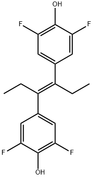 3,5,3',5'-테트라플루오로디에틸스틸베스트롤 구조식 이미지