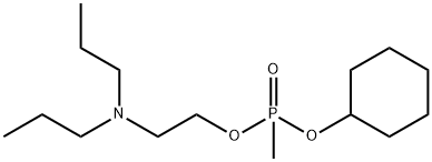 Methylphosphonic acid cyclohexyl 2-(dipropylamino)ethyl ester Structure