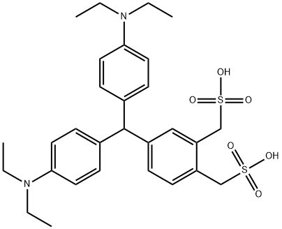 4-(bis(4-(diethylamino)phenyl)methyl)benzene-1,2-dimethanesulfonic acid Structure