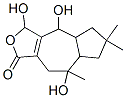 4,4a,5,6,7,7a,8,9-Octahydro-3,4,8-trihydroxy-6,6,8-trimethylazuleno[5,6-c]furan-1(3H)-one 구조식 이미지