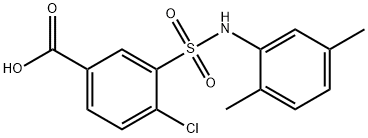 4-chloro-3-{[(2,5-dimethylphenyl)amino]sulfonyl}benzoic acid 구조식 이미지