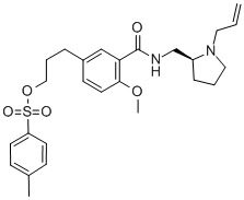 BENZAMIDE, 2-METHOXY-5-[3-[[(4-METHYLPHENYL)SULFONYL]OXY]PROPYL]-N-[[1-(2-PROPENYL)-2-PYRROLIDINYL]METHYL]- Structure