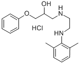 1-Phenoxy-3-((2-(2,6-xylidino)ethyl)amino)-2-propanol hydrochloride 구조식 이미지