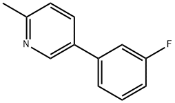 5-(3-플루오로페닐)-2-메틸-피리딘 구조식 이미지