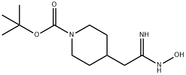 TERT-BUTYL 4-[(2Z)-2-AMINO-2-(HYDROXYIMINO)ETHYL]PIPERIDINE-1-CARBOXYLATE 구조식 이미지