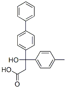 Hydracrylic acid, 3-(4-biphenylyl)-3-(p-tolyl)-, DL- Structure