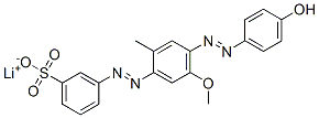 3-[[4-[(4-Hydroxyphenyl)azo]-5-methoxy-2-methylphenyl]azo]benzenesulfonic acid lithium salt Structure