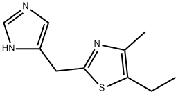 Thiazole, 5-ethyl-2-(1H-imidazol-4-ylmethyl)-4-methyl- (9CI) 구조식 이미지