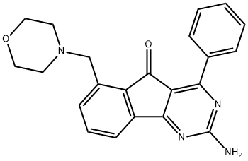 2-aMino-6-(MorpholinoMethyl)-4-phenyl-5H-indeno[1,2-d]pyriMidin-5-one Structure