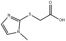 [(1-메틸-1H-이미다졸-2-일)설파닐]아세트산 구조식 이미지