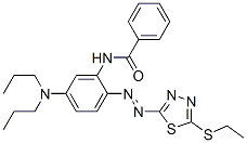 N-[5-(Dipropylamino)-2-[[5-(ethylthio)-1,3,4-thiadiazol-2-yl]azo]phenyl]benzamide Structure