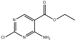 ethyl 4-amino-2-chloropyrimidine-5-carboxylate，4-amino-2-chloro-pyrimidine-5-carboxylic acid ethyl ester 구조식 이미지