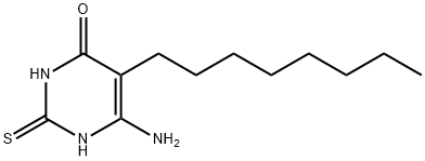 6-amino-2,3-dihydro-5-octyl-2-thioxo-1H-pyrimidin-4-one Structure