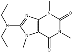 8-(diethylamino)-3,7-dihydro-1,3,7-trimethyl-1H-purine-2,6-dione 구조식 이미지
