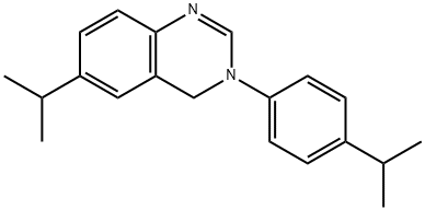 3,4-디하이드로-6-(이소프로필)-3-[4-(이소프로필)페닐]퀴나졸린 구조식 이미지
