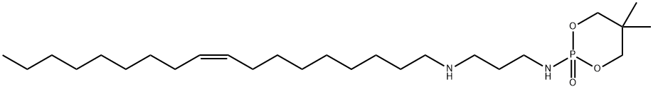 N-[(5,5-Dimethyl-1,3,2-dioxaphosphorinane 2-oxide)-2-yl]-N'-[(Z)-9-octadecenyl]-1,3-propanediamine 구조식 이미지