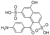 4-aminobenzoyl-5-hydroxynaphthalene-2,7-disulphonic acid  Structure