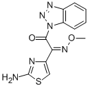 1-[2-(Z)-Methoxyimino-2-(2-aminothiazol-4-yl)acetoxy]benzotrizole 구조식 이미지