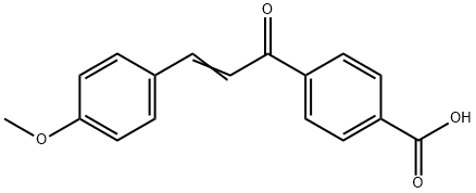 4-[3-(4-Methoxyphenyl)prop-2-enoyl]benzoic acid 구조식 이미지