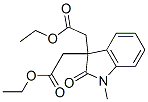 ethyl 2-[3-(ethoxycarbonylmethyl)-1-methyl-2-oxo-indol-3-yl]acetate Structure