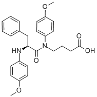 N-(N-(p-Methoxybenzoyl)phenylalanyl)-4-(p-anisidino)butyric acid Structure
