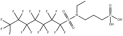 [3-[에틸[(펜타데카플루오로헵틸)술포닐]아미노]프로필]포스폰산 구조식 이미지