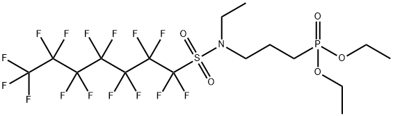 [3-[Ethyl[(pentadecafluoroheptyl)sulfonyl]amino]propyl]phosphonic acid diethyl ester Structure