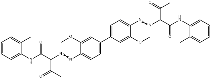 2,2'-[(3,3'-dimethoxy[1,1'-biphenyl]-4,4'-diyl)bis(azo)]bis[N-(2-methylphenyl)-3-oxobutyramide] Structure