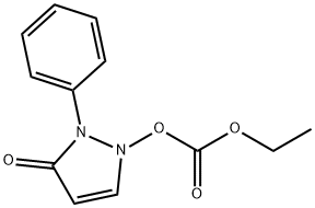 1,2-dihydro-3-oxo-2-phenyl-3H-pyrazol-1-yl ethyl carbonate 구조식 이미지