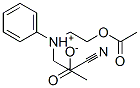 (2-acetoxyethyl)(2-cyanoethyl)phenylammonium acetate Structure