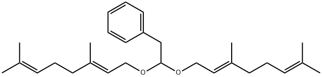 1,1-디게라닐옥시-2-페닐에탄 구조식 이미지