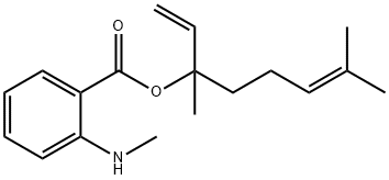 1,5-dimethyl-1-vinyl-4-hexenyl 2-(methylamino)benzoate Structure