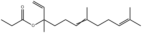 3,7,11-trimethyldodeca-1,6,10-trien-3-yl propionate  Structure