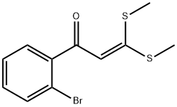 1-(2-브로모-페닐)-3,3-BIS-메틸설파닐-프로페논 구조식 이미지