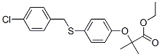에틸2-[4-[(4-클로로페닐)메틸술파닐]페녹시]-2-메틸-프로파노에이트 구조식 이미지