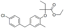 ethyl 2-[4-[(4-chlorophenyl)methyl]-2-methyl-phenoxy]-2-methyl-butanoa te 구조식 이미지