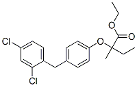 에틸2-[4-[(2,4-디클로로페닐)메틸]페녹시]-2-메틸-부타노에이트 구조식 이미지