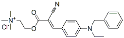 [2-[[2-cyano-3-[4-[ethylbenzylamino]phenyl]-1-oxoallyl]oxy]ethyl]trimethylammonium chloride Structure