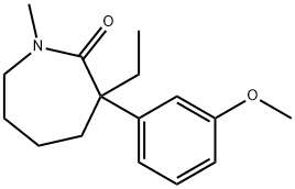 3-ethylhexahydro-3-(3-methoxyphenyl)-1-methyl-2H-azepin-2-one Structure