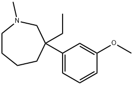3-ethylhexahydro-3-(3-methoxyphenyl)-1-methyl-1H-azepine Structure