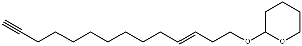 테트라하이드로-2-[(E)-3-테트라데센-13-이닐옥시]-2H-피란 구조식 이미지